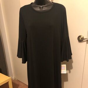 LuLaRoe Elegant Black Flared Sleeve Dress